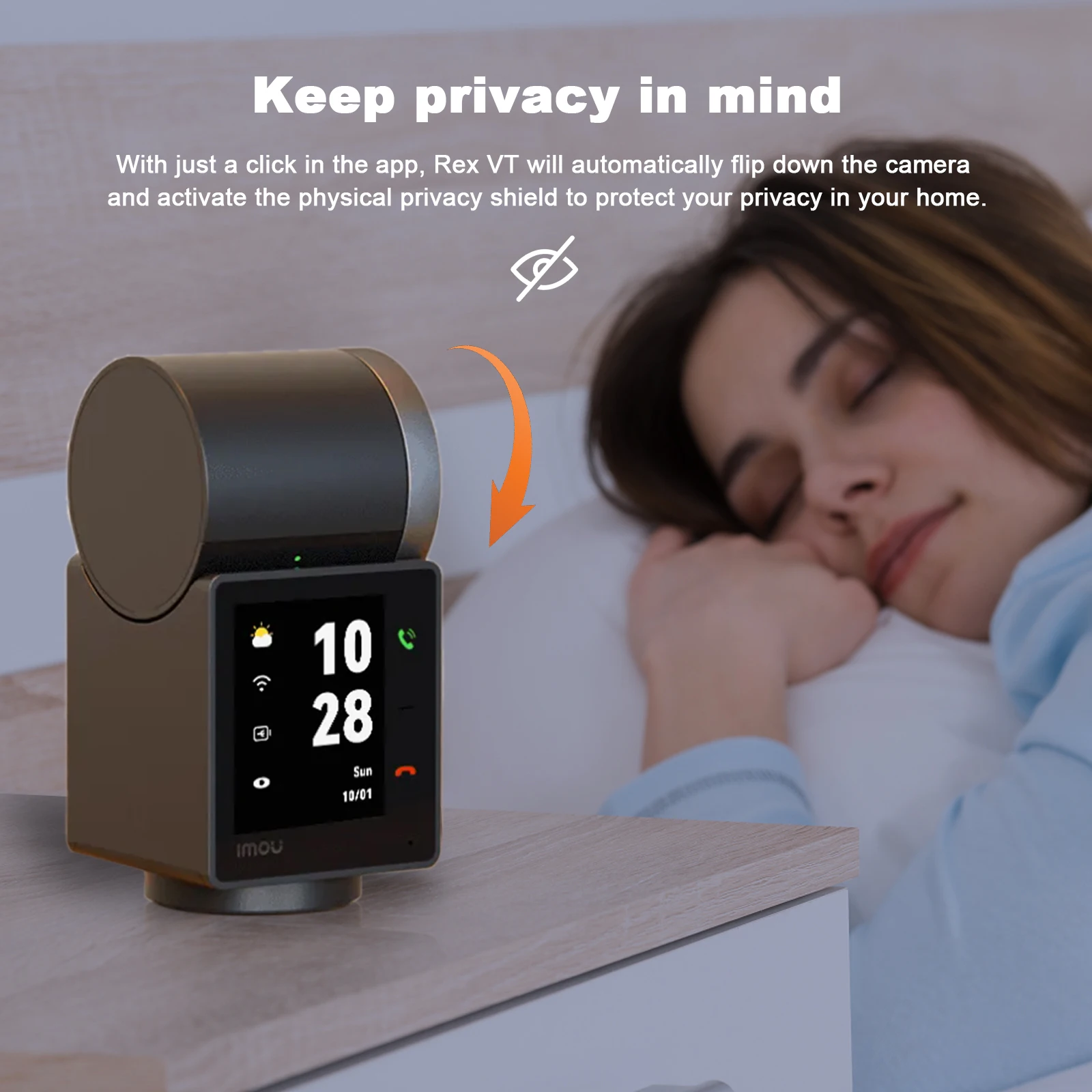IMOU PT Camera Rex VT 5MP 3K Two-way Video Talks 2.4inch WIFI Security Screen Video Human Pet detection Indoor 360&deg; Camera