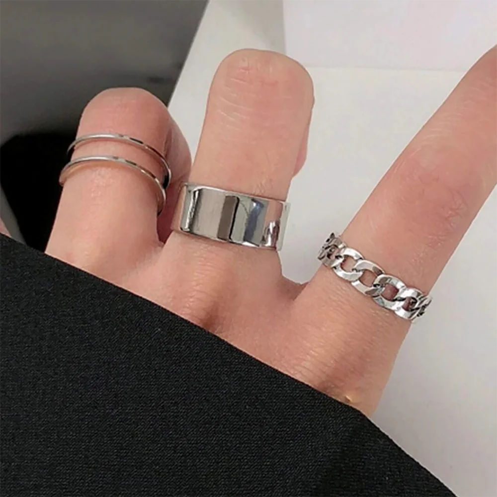 Ring Set For Women Simple Light Luxury Smiley Butterfly Jewelry Birthday Party Gifts