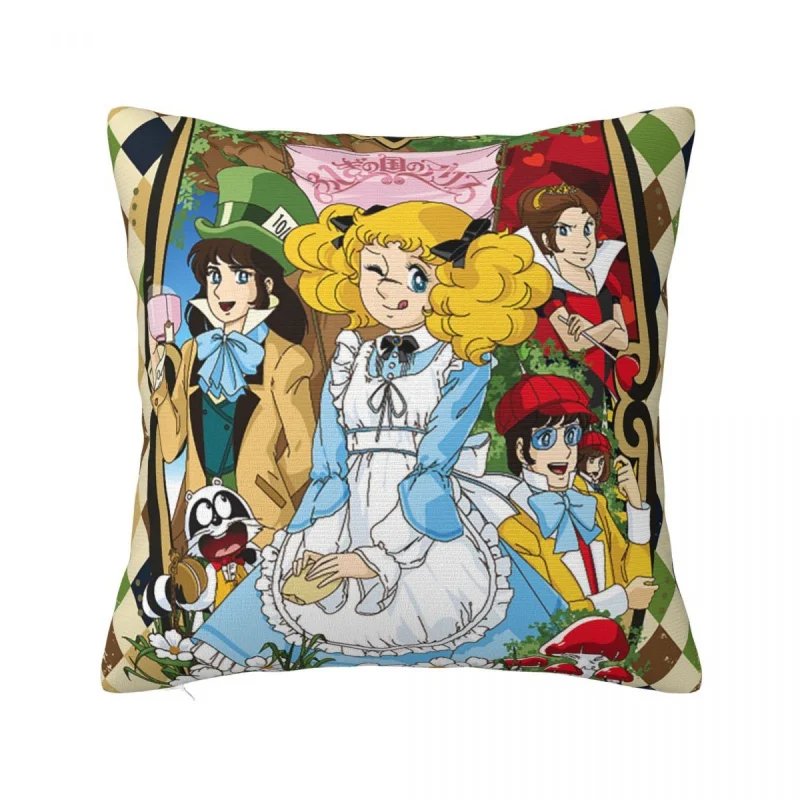 

Candy Candy Anime Kurin Pillowcase Printing Polyester Cushion Cover Kawaii Japanese for kids Throw Pillow Case Cover Home 18"