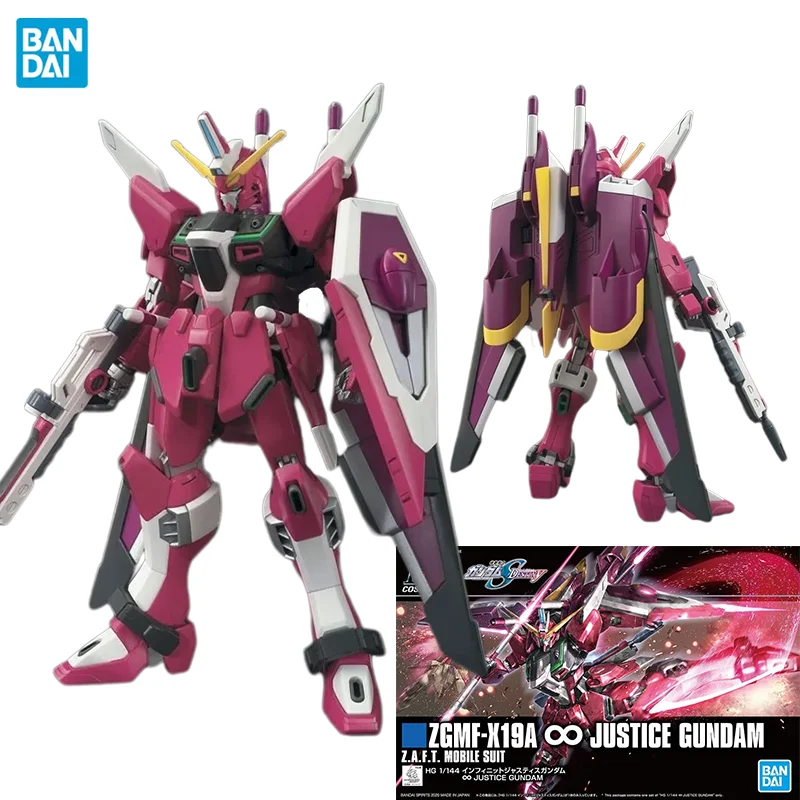 

Original Genuine HGCE 1/144 SEED ZGMF-X19A INFINITE JUSTICE GUNDAM Bandai Anime Model Toys Action Figure Gifts Collectible