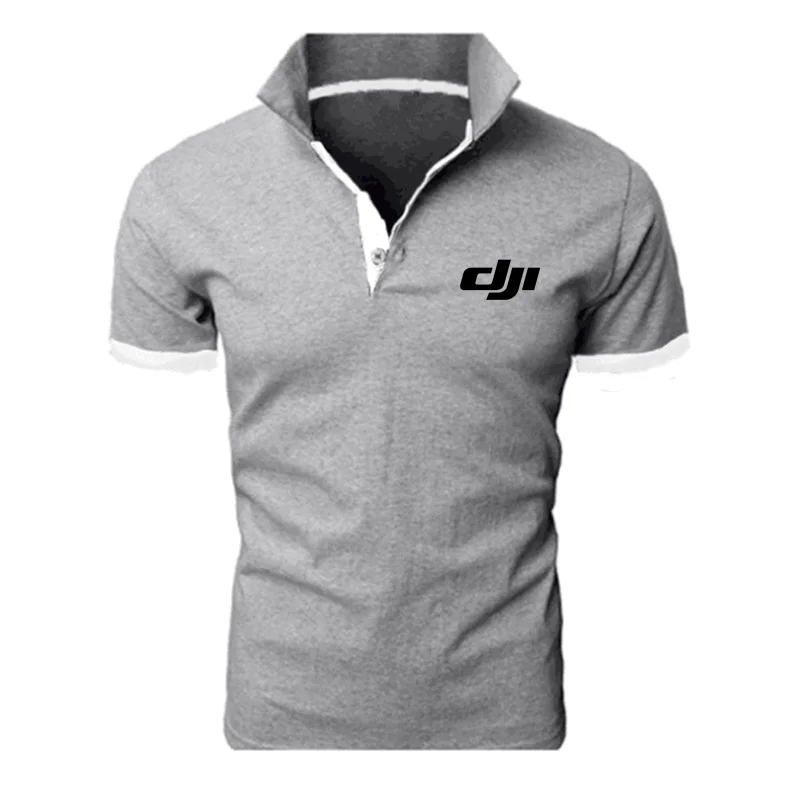

2022 Brand New Men's T-shirt Lapel Casual Short-sleeved Stitching Men T-shirt For Male DJI Print Pullover Top Man T Shirt