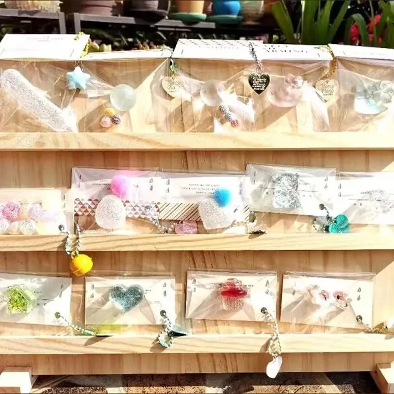 Wood Jewelry Display Stand Earring Bracelet Organizer Storage Holders Desktop Display Holders Retail Exhibitor Gifts