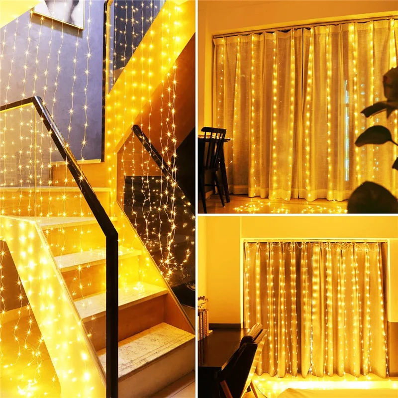 3M LED Curtain String Light Merry Christmas Decorations for Home Garland Noel Navidad Deco Cristmas Ornaments New Year christmas decorations