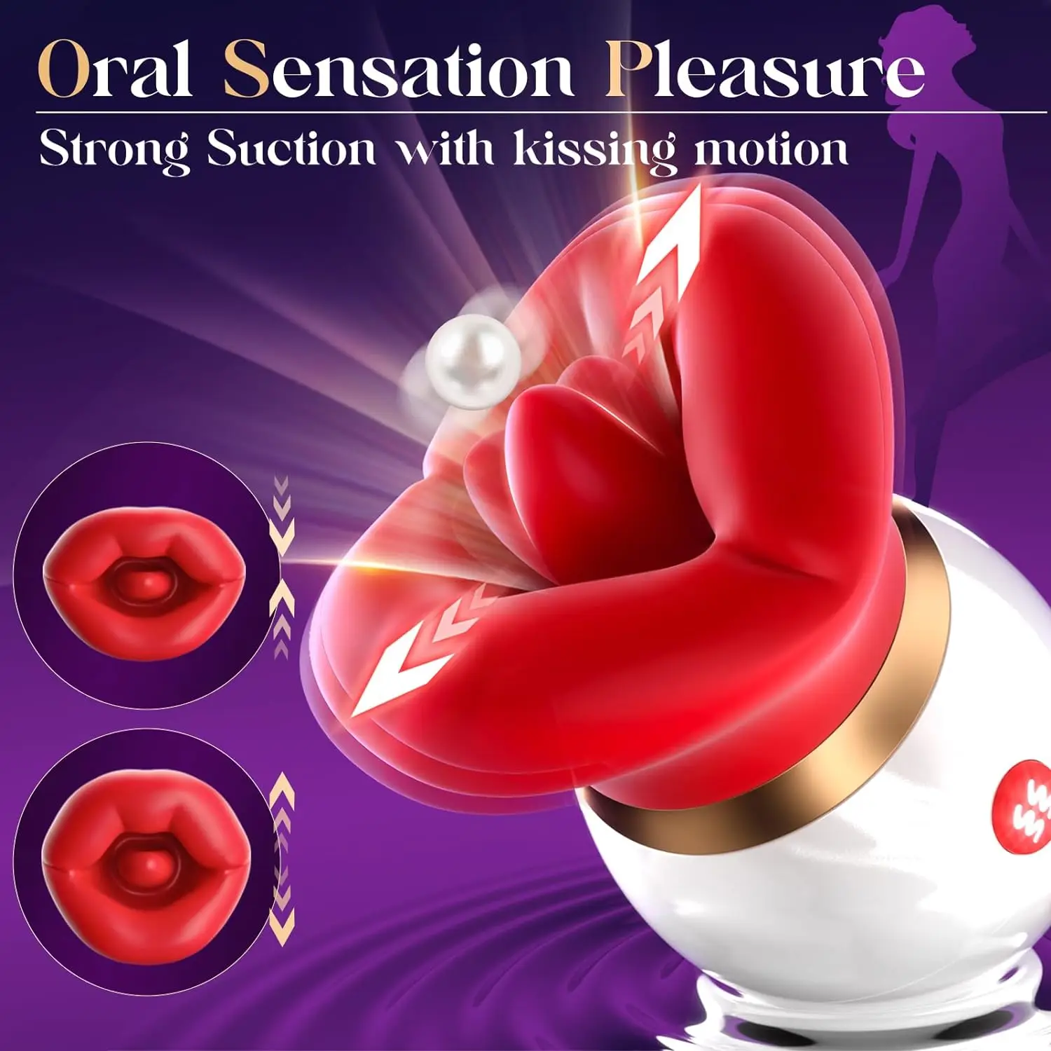 Sucking tongue licking dildo vibrator clitoris nipple g-spot pussy stimulator vagina anal masturbator sex toys for woman
