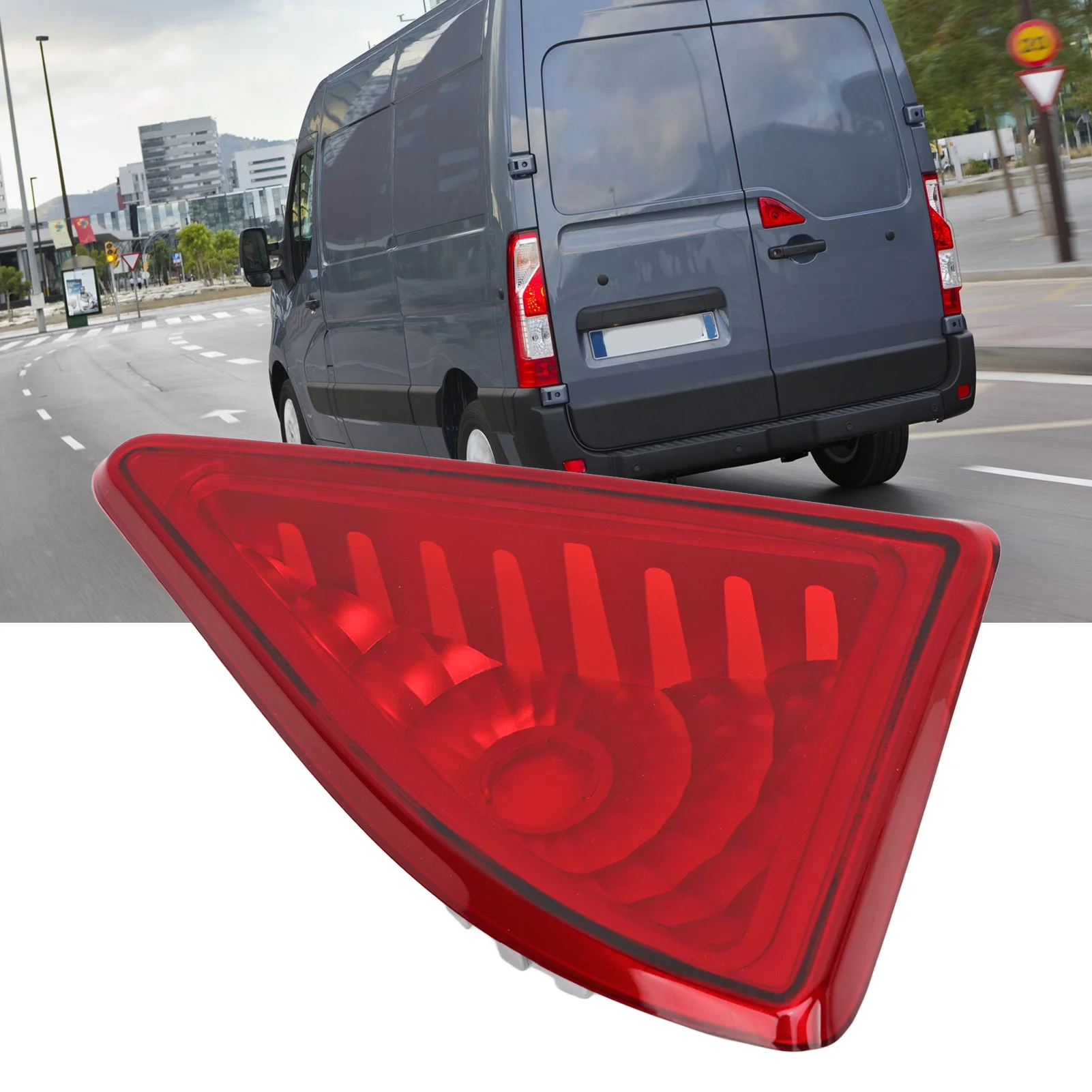 

Car Third Brake Light 26540‑00Q0C Rear Stopping Warning Light Without Bulb Replacement For Vauxhall Movano 2010‑2019