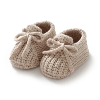 Baby Shoes Knitted Newborn Bed Footwear 0-18M Warm Clothing Accessories Infant Boys Girls First Boots Fashion Solid Toddler Kid 1