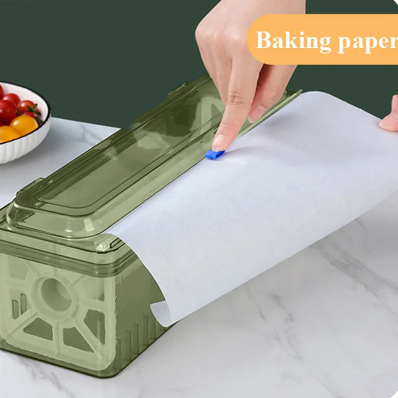 Plastic Wrap Dispenser Cutter Fixing Foil Cling Film Food Wrap