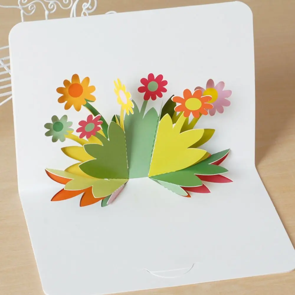 1pcs Happy Birthday Card for Kids Friends Family 3D Birthday Cake Pop-Up Greeting Cards Postcards Gifts with Envelope