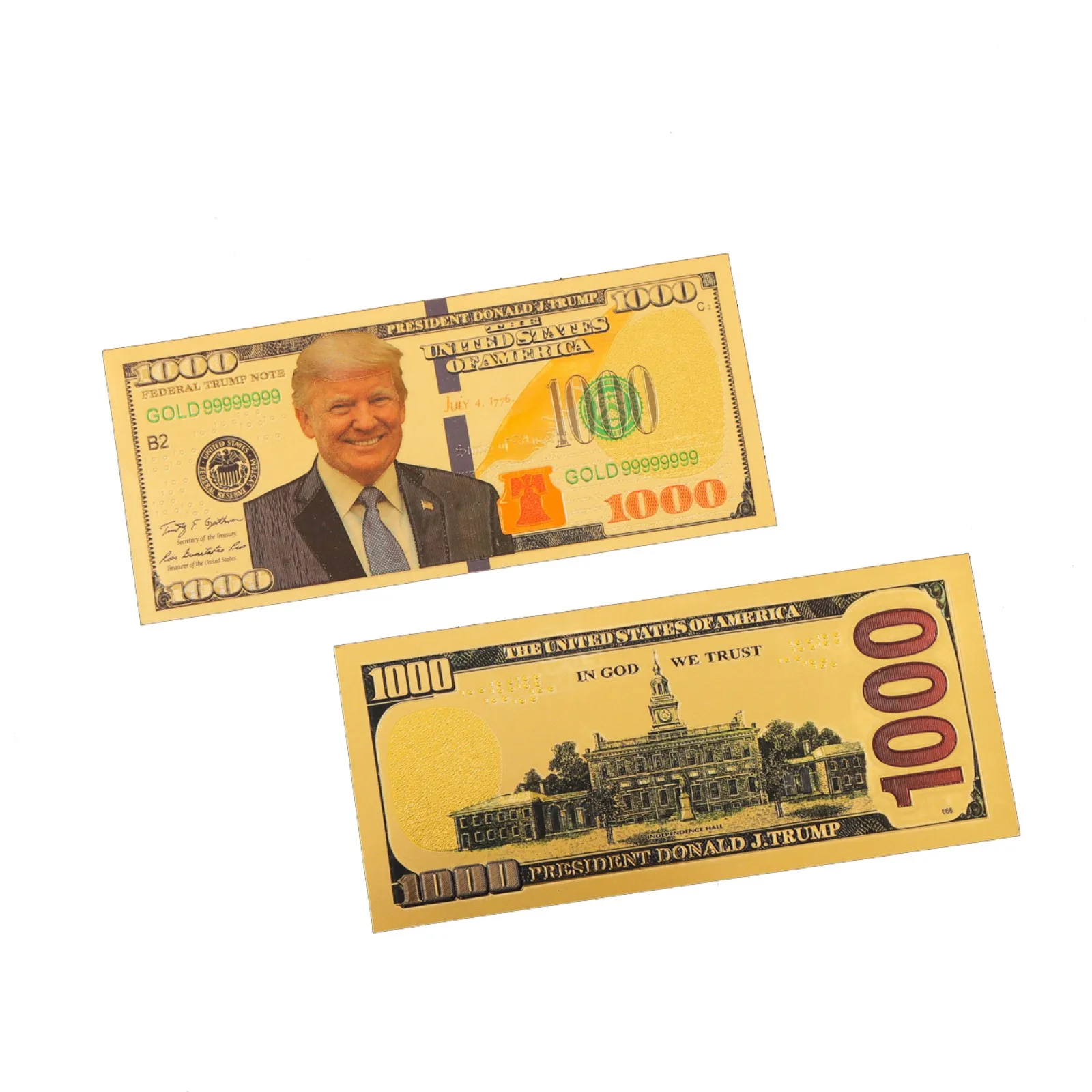 트럼프 미국 도널드 USD 1000 금 가짜 달러 지폐 금색 금박 기념 - G마켓 모바일