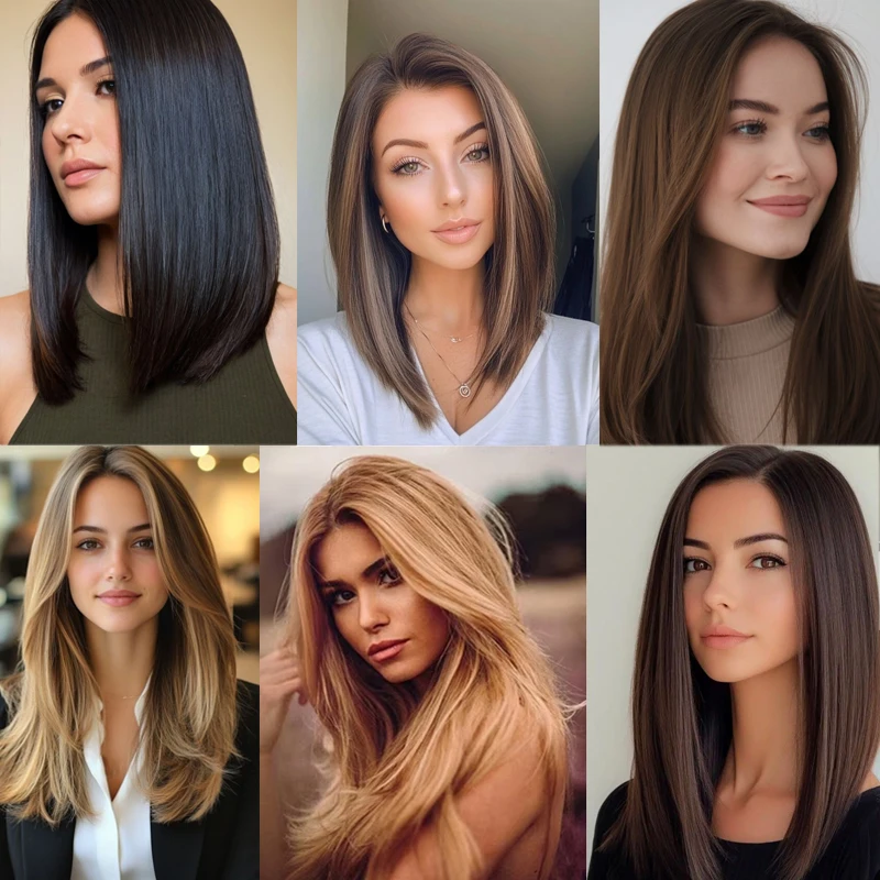 LUPU Clip In Hair Extensions Hair Extensions Thick Long Lace Weft Lightweight Synthetic Hairpieces For Women