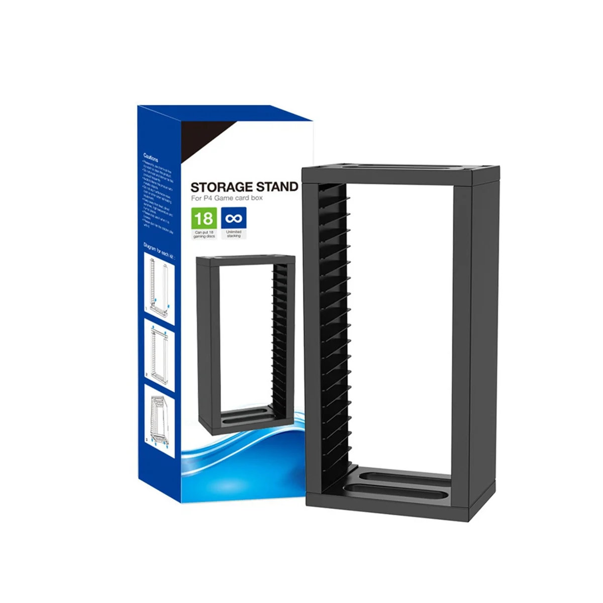 Per Ps4 Multifunzionale Disic Storage Tower Giochi Supporto Per Dischi Supporto Verticale 18 Dischi Da Gioco Accessori