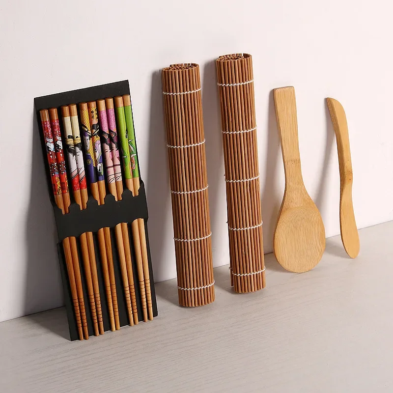 

13pcs/set DIY Bamboo Sushi Maker Set Rice Sushi Making Kits Roll Cooking Tools Chopsticks Spoon Sushi Blade Sushi Curtain