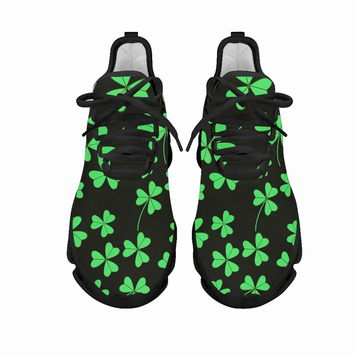 St. Patrick's Day Shamrock Design Cool Platform Shoes Comfortable Breathable Vulcanized Shoes Fashion Casual Ladies Sneakers