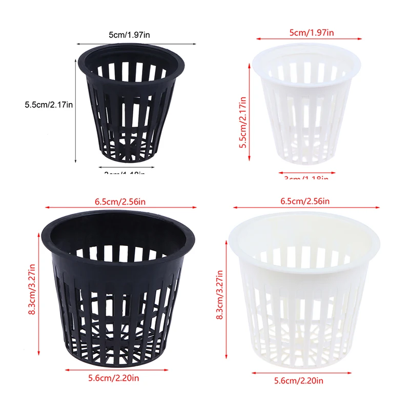 Plant Propagation Pots Hydroponic Plant Pots 10Pcs 2 /3 Inch Grow Orchids Hydroponics Cups Planting Mesh Pot Soilless Net Basket Slotted Colonization Container