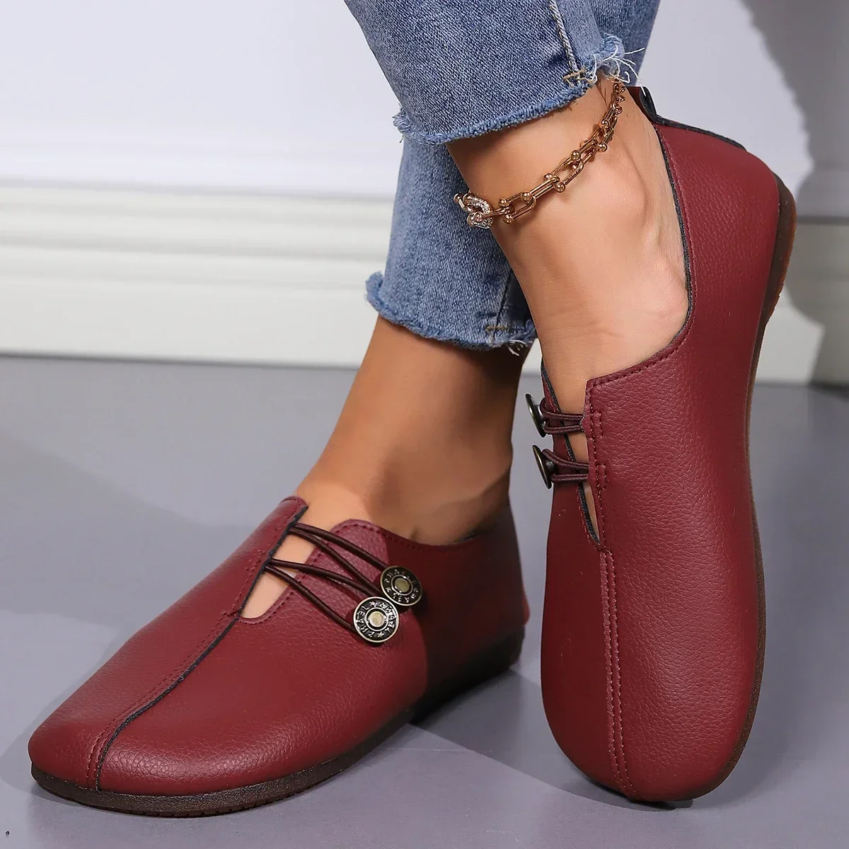 Summer Genuine Leather Women Shoes New Off White Non-slip Mommy Shoes Woman Flats Fashion Ladies Casuals Shoes Zapatos De Mujer 3