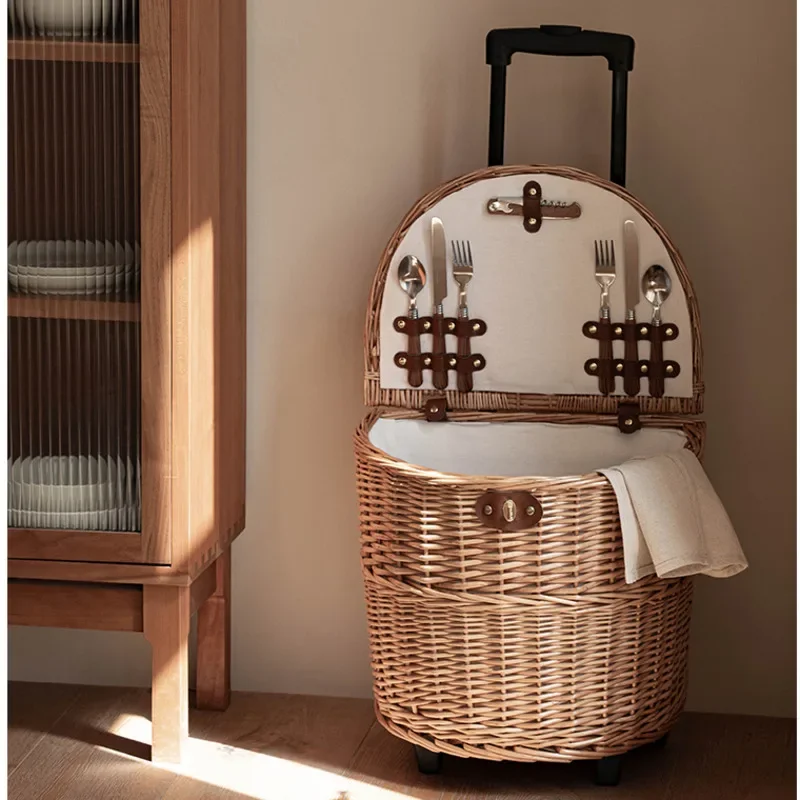 Cesto Frutta In Rattan Intrecciato - Porta Snack, Pane E Frutta - Centrotavola Decorativo Per Casa - Foto 6