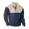 2025 spring autumn Comfortable Men's Casual corduroy Multi-color Button turn-down collar sweatshirt Men Slim pullover hoodie top