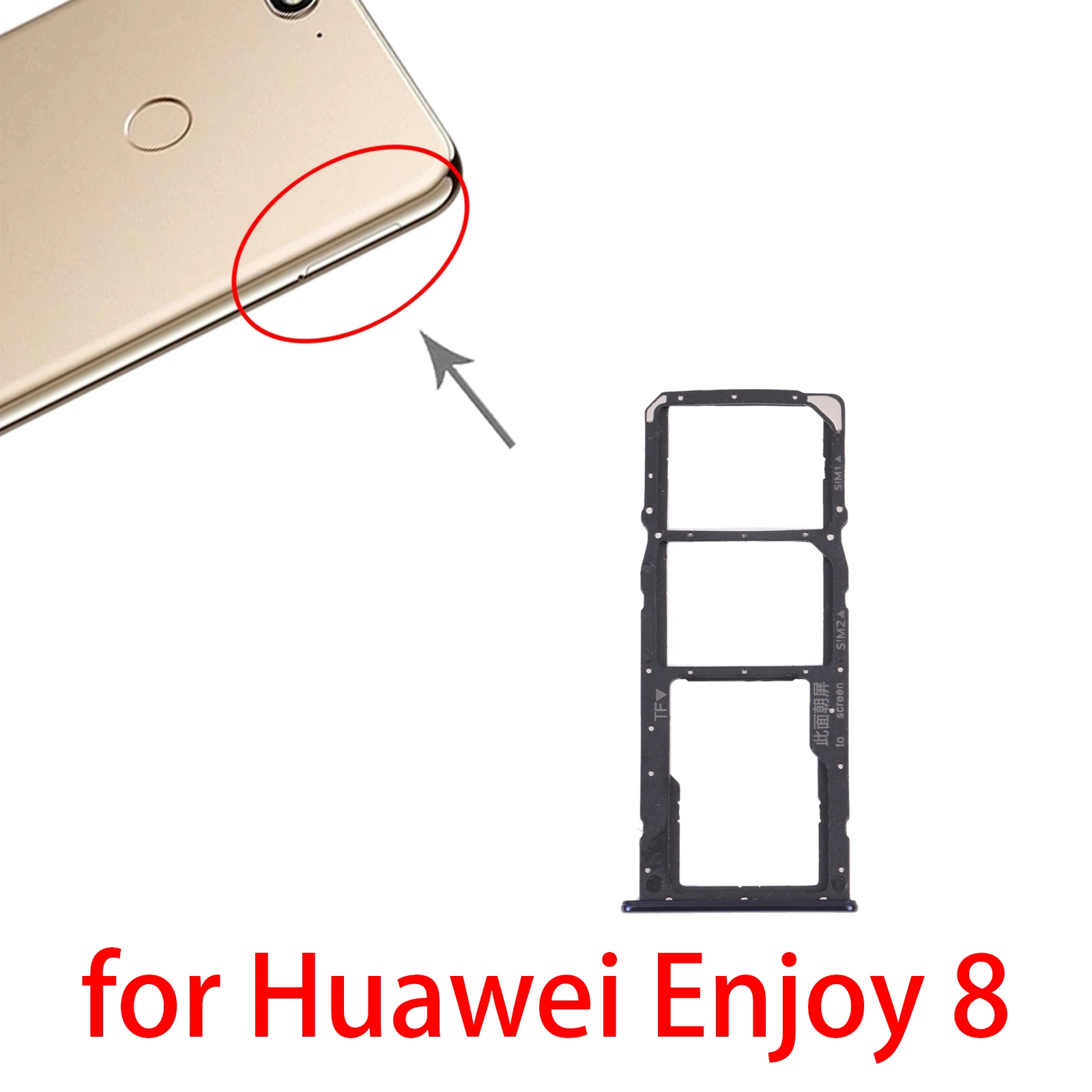

SIM Card Tray + SIM Card Tray + Micro SD Card Tray for Huawei Enjoy 8