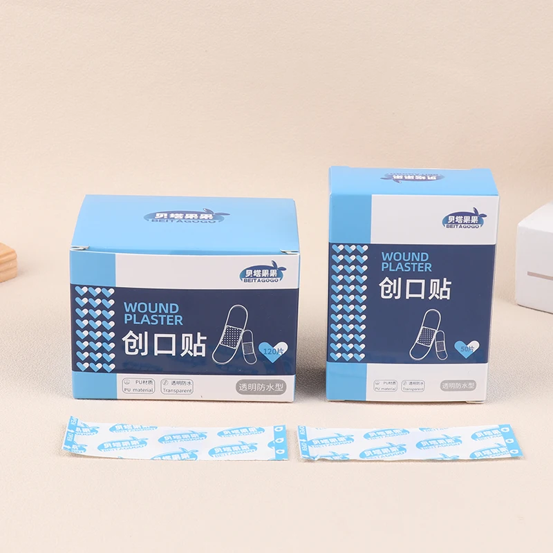 50/120 stücke pu transparent wasserdicht Pflaster Kleber medizinische Streifen Wund pflaster für Sport baden Schutz Erste Hilfe – Detail 9