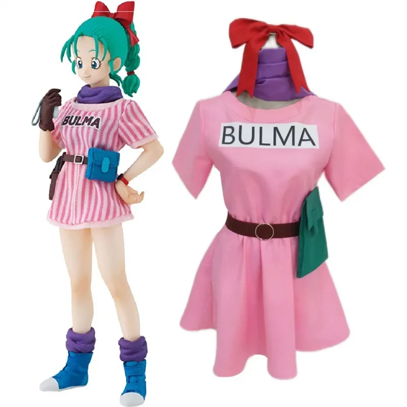 

Bulma костюмы для косплея Хэллоуин Карнавальный костюм для взрослых женщин девочек