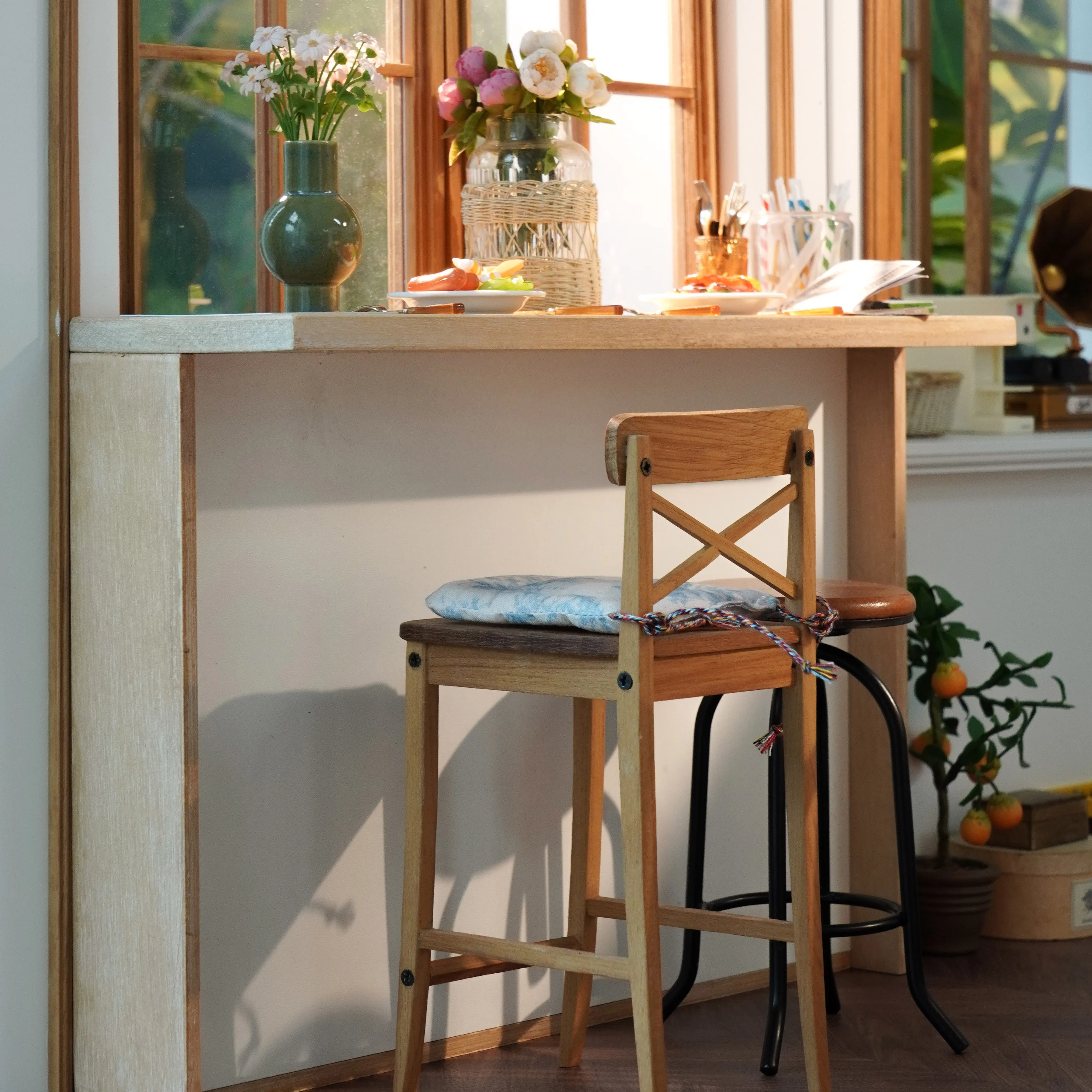 1:6 Mini Model Doll House Furniture Accessories Solid Wood High