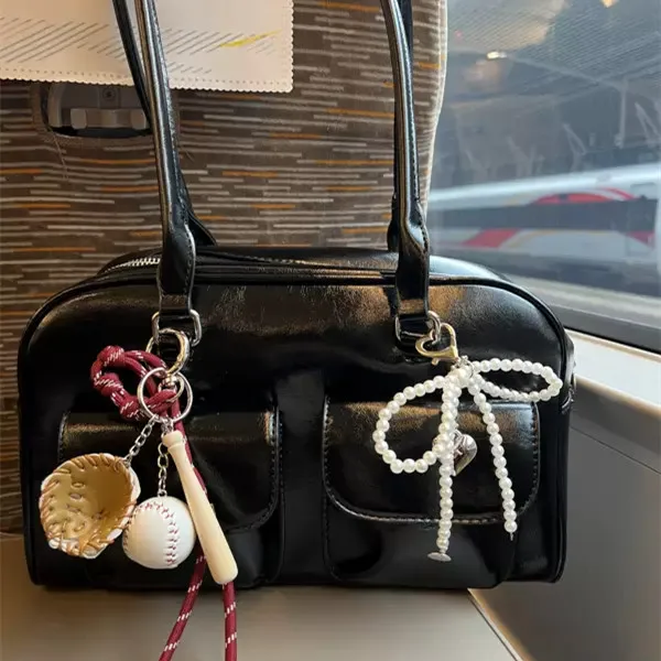 HOT Korean Xu Yunzhen Sane Style Oil Bowling Bag Commute Tote Bag