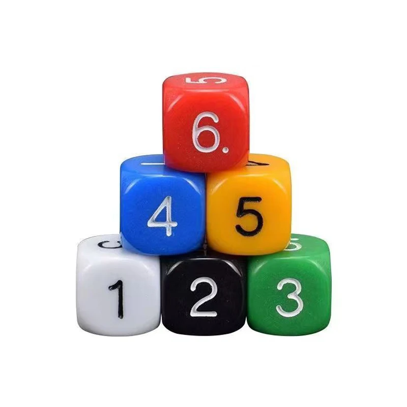 10PCS 16MM Game Dice Numbered 1-6 Math Manipulative Cubes Learning Activities Montessori Materials Educational