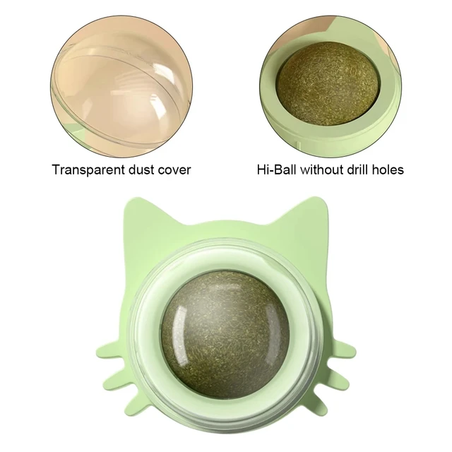 Catnip Cat Natural Mint Ball Wall Stick-on Snack Promote Digestion And Improve Appetite Cat Grass Spinning Tooth Clean Pet Toys 4