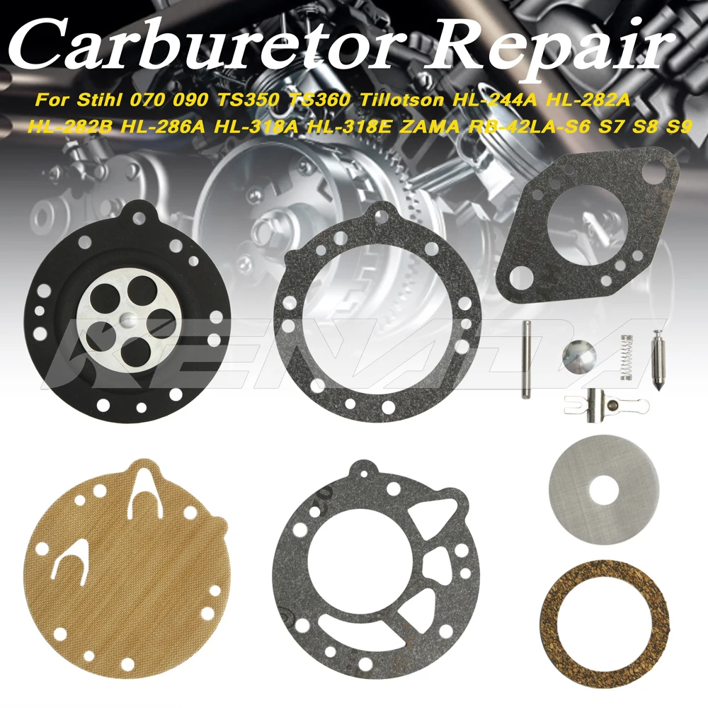 Kit Di Riparazione Carburatore Per Stihl 070 090 Ts350 Ts360 Tillotson Hl-244A Hl-282A Hl-282B Hl-286A Hl-318A Hl-318E Zama Rb-42La-S6