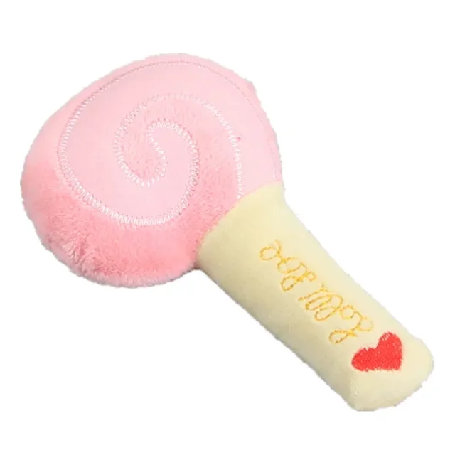 Plush Squeaky Bite-Resistant Dog Toys - Pink Sucker