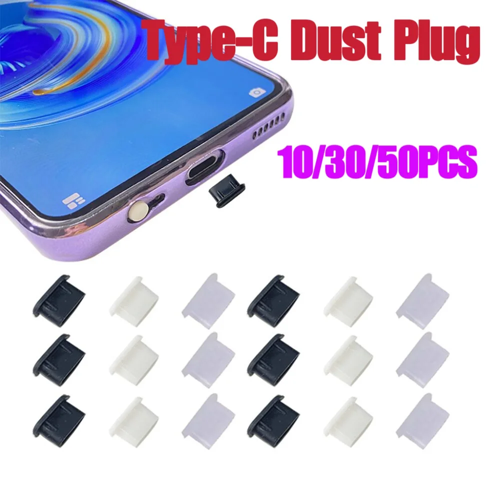 5-10Pcs Type-C Dust Plug Usb Charging Port Protector Cover In Silicone Per Accessori Per Smartphone Samsung Huawei