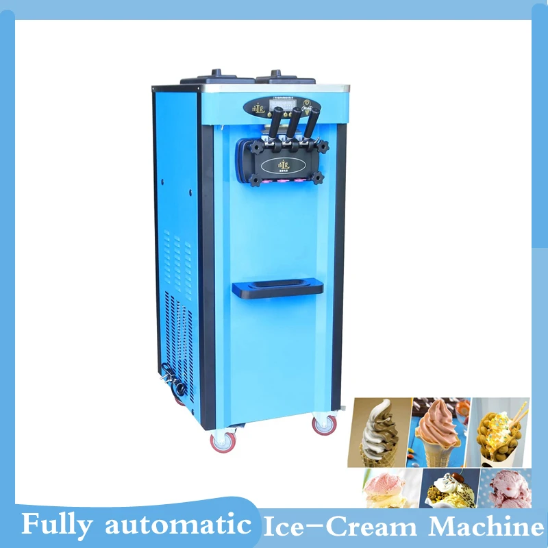 

Three Flavors Of Air-Cooled Commercial Ice Cream Machine, Vertical Household Sundae Machine