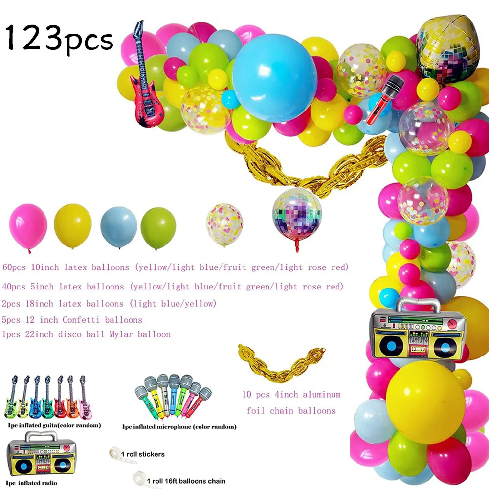 6pcs 22 Inch palloncini da discoteca palloncini 70s decorazioni per feste in discoteca palloncino 4D palloncino per addio al nubilato per decorazioni per feste di laurea  15