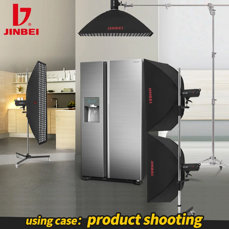 Photographic Light Stand JINBEI JB16-2003 Handled Light Stand 220cm Photography Live Streaming Room Multi Function Professional Shooting Equipment Tripod