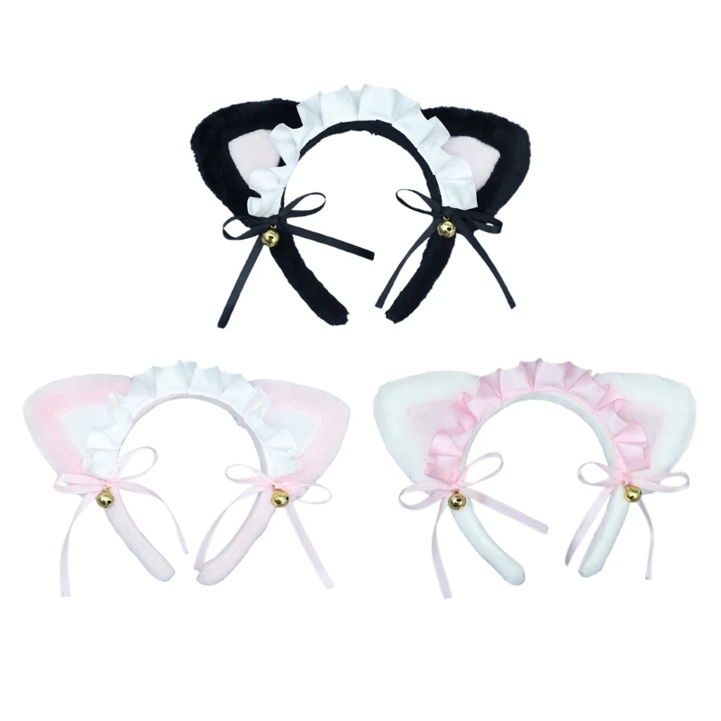 

Bowtie Ear Hairband Teens Girl Anime Hairhoop Cosplay Maid Costume Headwear Dropship
