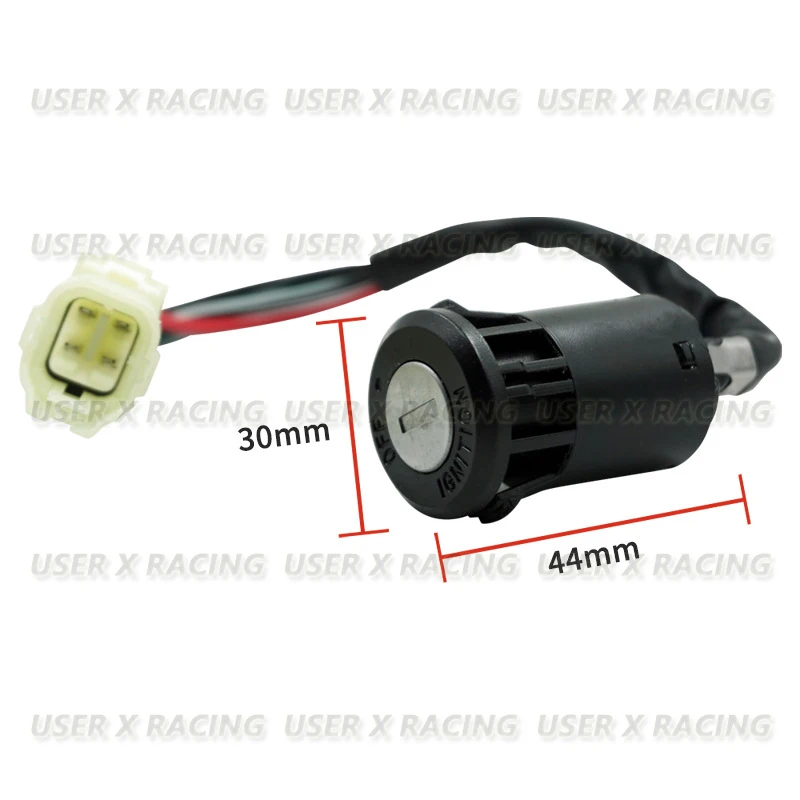 USERX Universal Motorcycle Modified parts Ignition switch key accessories Electric door lock keys 4 PIns For ATV Polaris