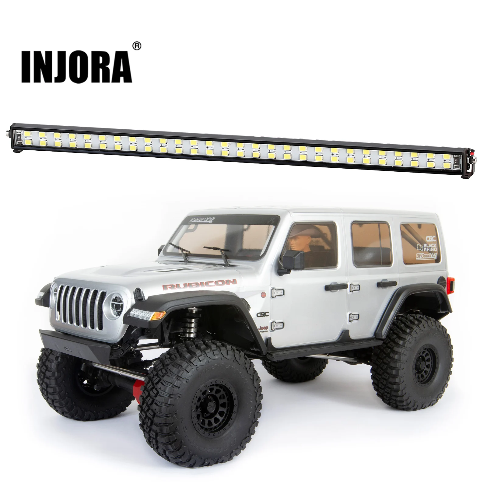 INJORA RC 1/10 Portaequipajes De Techo De Metal Con 5 LED Set Para 1/10 RC Crawler Car Traxxas TRX-4 Axial SCX10 90046 SCX10 III AXI03007(Establecer B