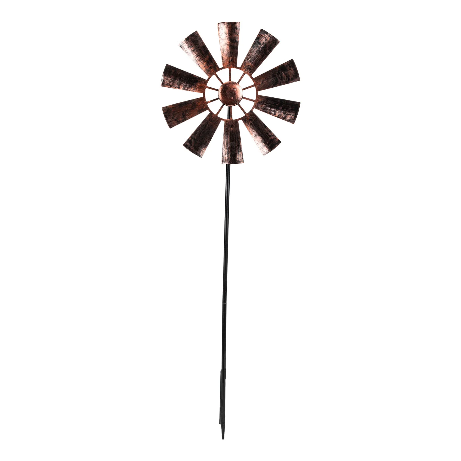 

Windmill Wind Garden Decor Yard Pinwheel Metal Pinwheels Stake Decorative Farmhouse Modern Stakes Spinners Spinning Hook Lawn