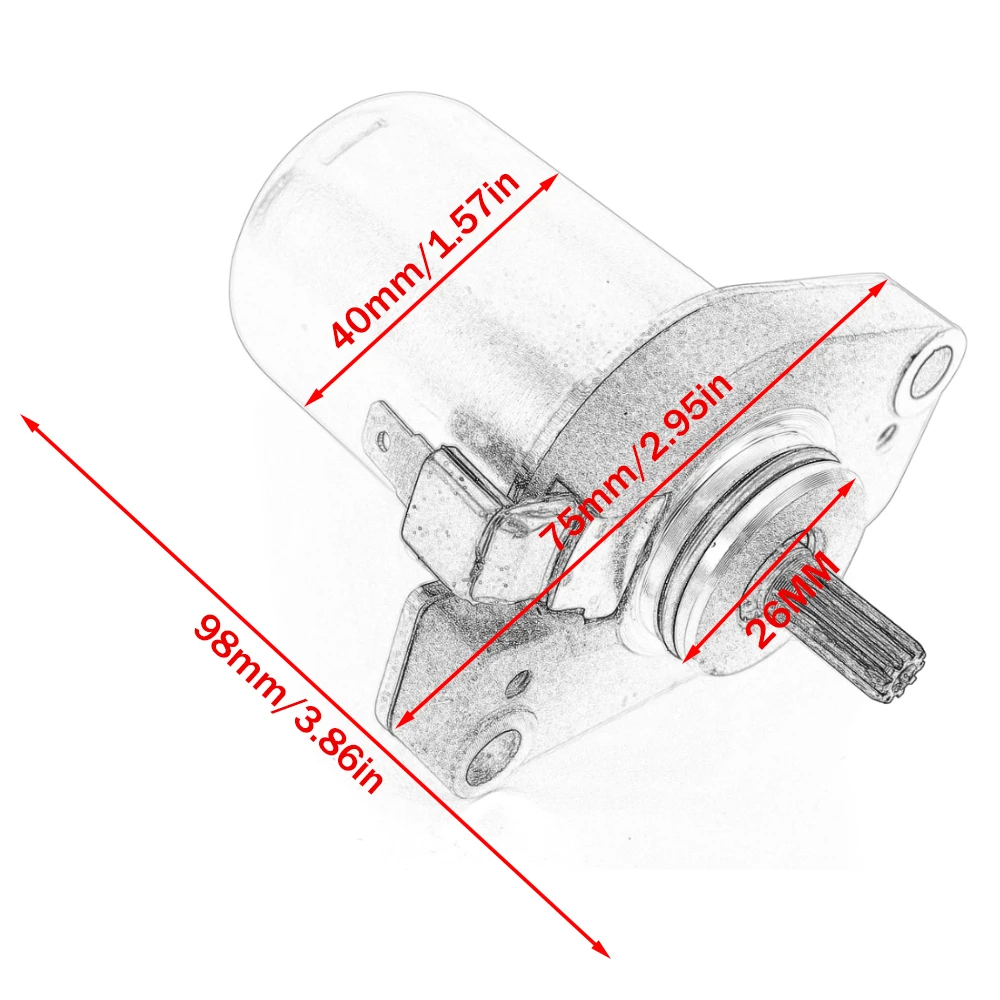 

4SB-H1800-00 Starter Motor for Yamaha 5BM-81800-01 3KJ-81800-01 4CU-H1800-00 5SU-H1800-00 3FC-81800-01 3GF-H1800-00 4VV-H1800-00