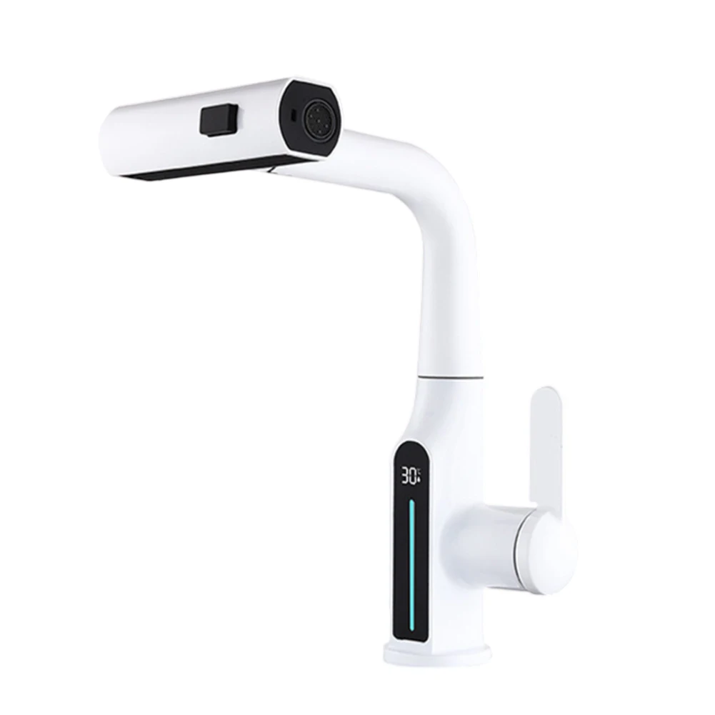 

Hot And Cold Water Faucet LED Kitchen Faucet Easy Installation High-quality Brass LED Display Long-lasting Durability