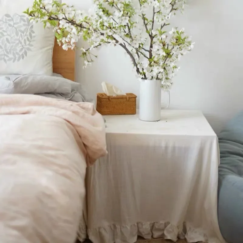 

One Duvet Cover 100% Hemp King Size White Pink Blue Gray Colors 1 Piece Customize