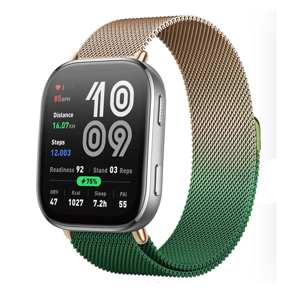 Magnetic Metal Mesh Smartwatch Wristband - 22mm Strap Bracelet