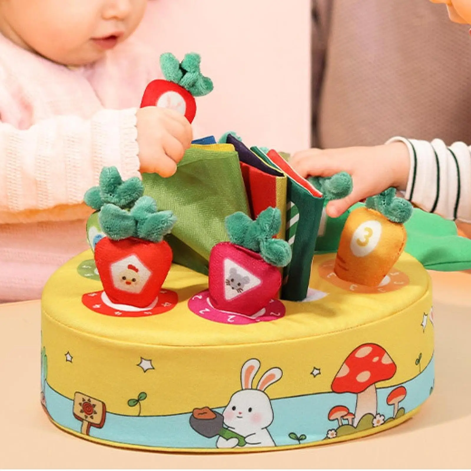 Carrot Mat Baby Tissue Box Funny Puzzle Toy Montessori Early Educational Toy for