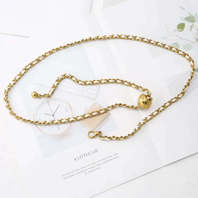 MYMC Kleider-Metallkettengürtel Goldener Luxus-Taillengürtel für Damen Körperketten-Dekoration Mini Mode Damen Kleider-Accessoires – Detail 5