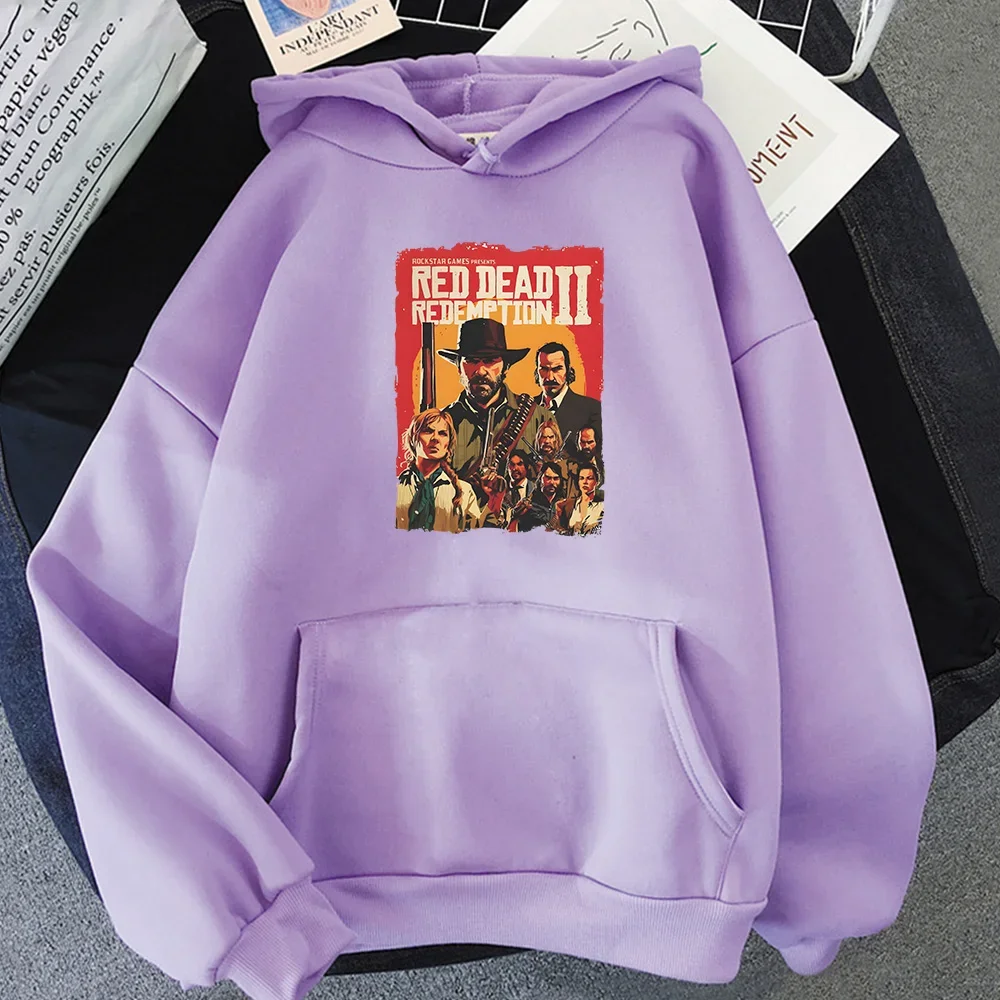Red Dead Redemption Game Print Hoody Autumn Casual Sweatshirt Men Long Sleeve Hoodies Loose Comfortable Pullovers Fleece Clothes 6