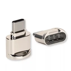 Zinc Alloy USB 3.1 Type-C Multi-Functional OTG Card Reader (3pcs Silver)
