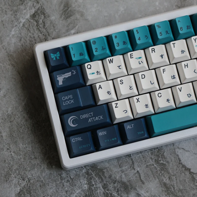 Chaves Conjunto Lycoris Recoil Takina Inoue Keycaps Pbt Tintura Subbed Chave Bonés Cherry Perfil Anime Keycap para 61 64 68 96 104 140