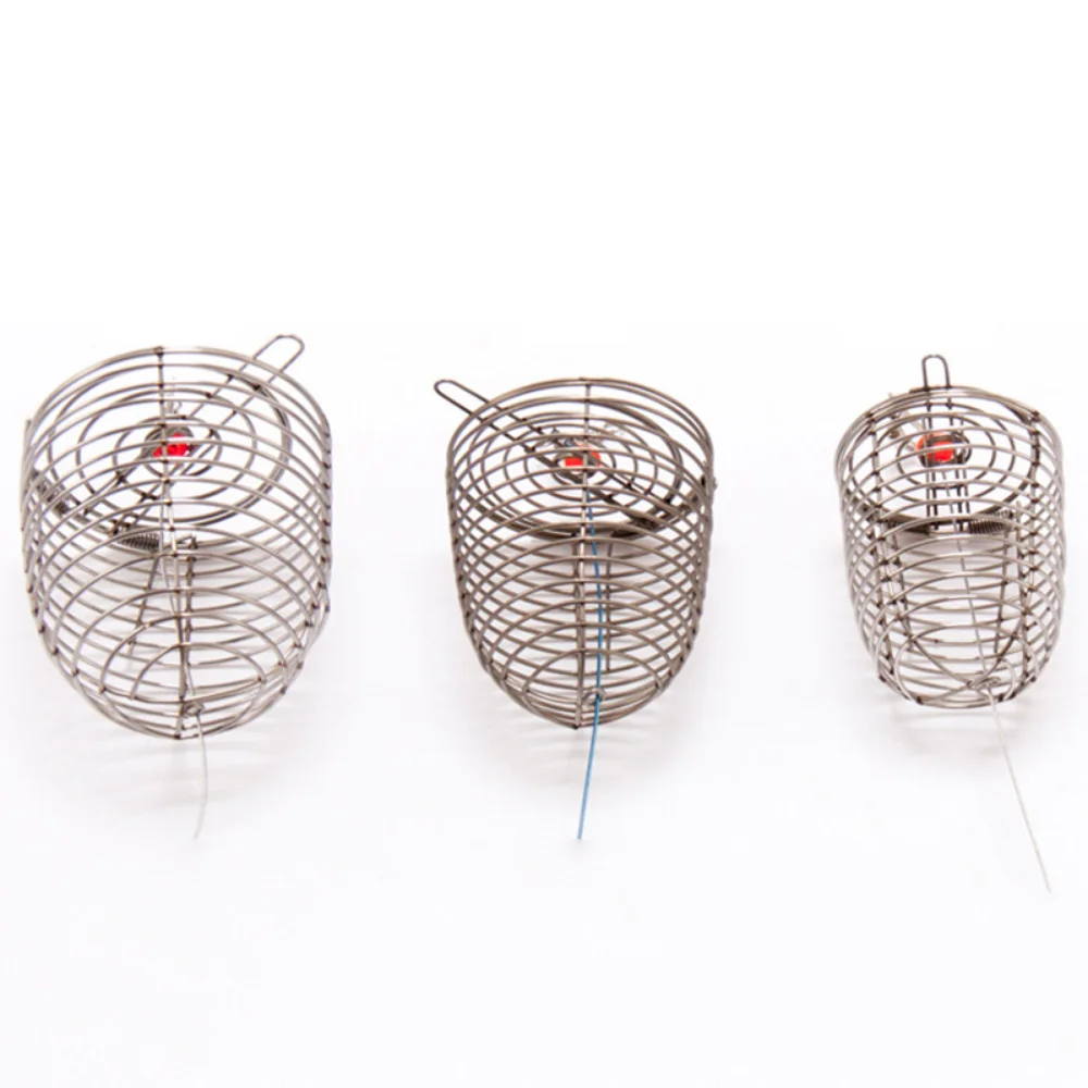 Fishing Cage Nesting Device Stainless Steel S/M/L Bait String Hook Feeding Explosive Hook Sea Rod Bait Cage Fishing Equipment automatic fishing hook stainless steel durable spring ejection hook bait catch device fishing tackle accessories fishing tools