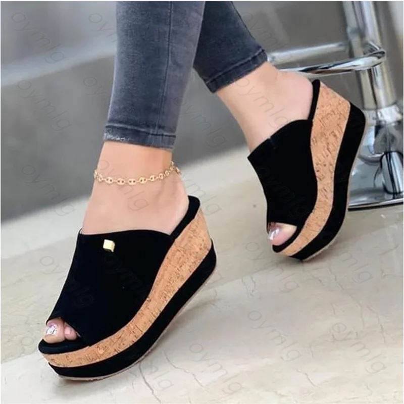Womens Beach Sandals Ladies Girls Comfortable Ankle Hollow Round Toe Wedge Sandal Soft Sole Shoes 