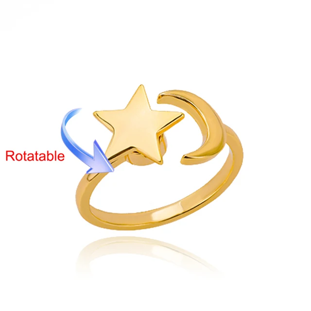 Bagues de mariage rotatives à quatre trèfles pour femmes, anneau d'anxiété Anti-Stress en acier inoxydable, bijoux esthétiques réglables